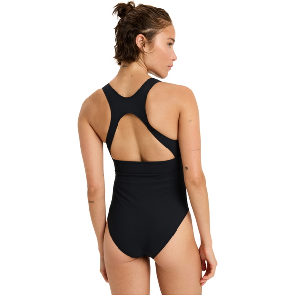 2025 Roxy Womens Active High Perf One Piece Swimsuit ERJX103763 - Anthracite